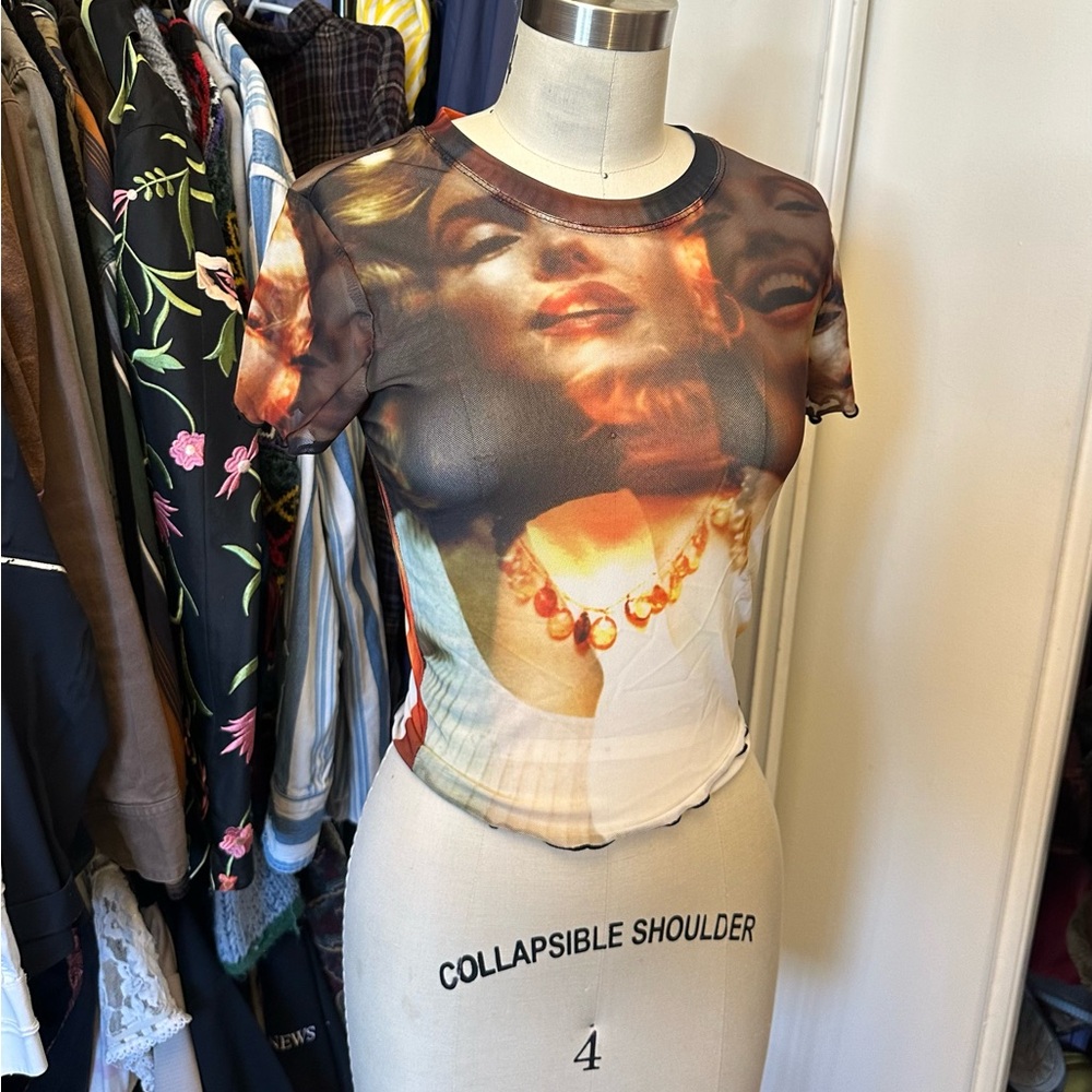 Marilyn Monroe sheer mesh top